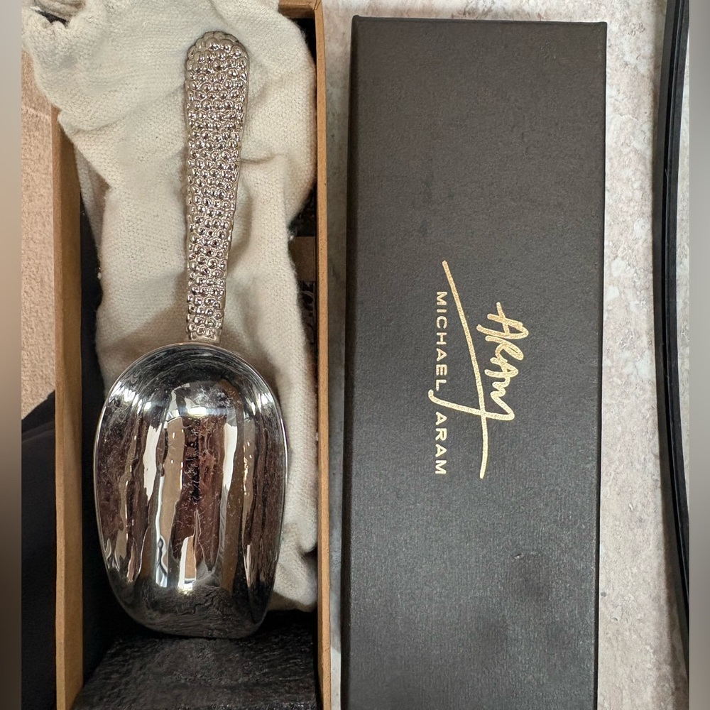 Michael Aram Silver Crystal-Embellished Serving Scoop